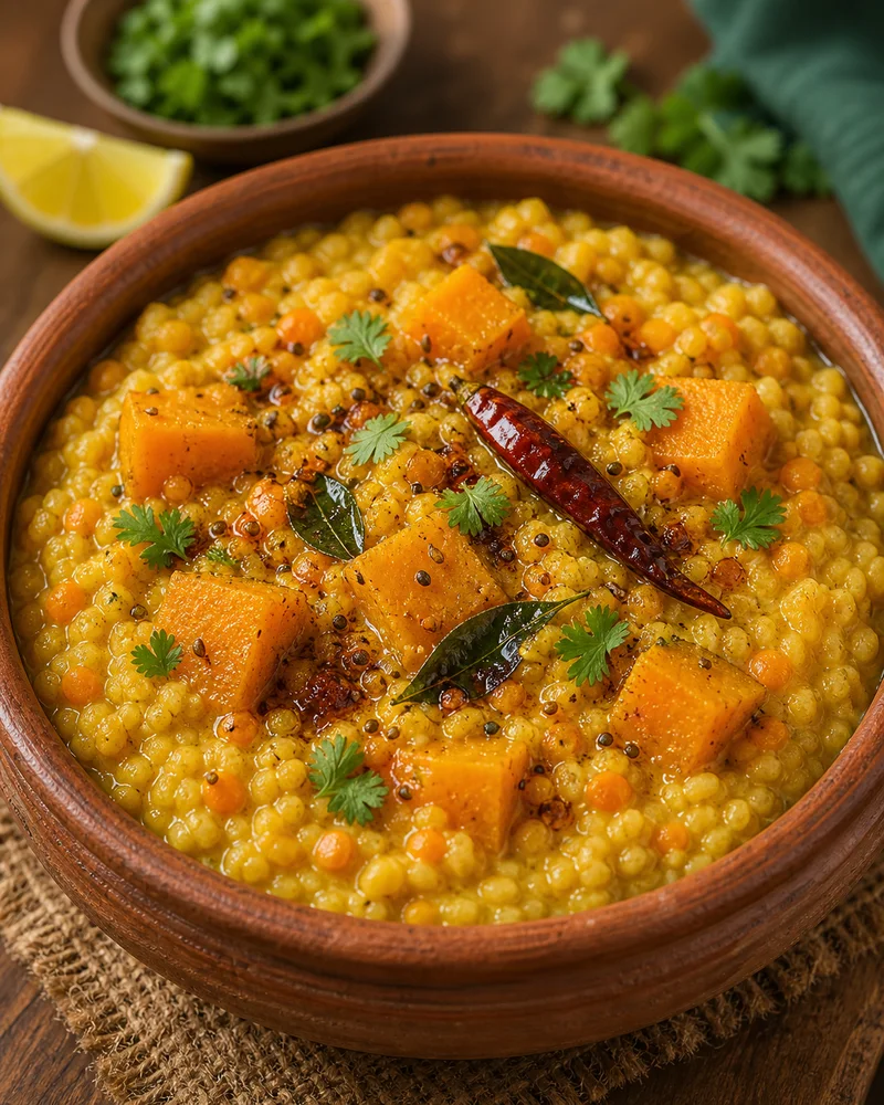 Pumpkin Masoor Dal Khichdi