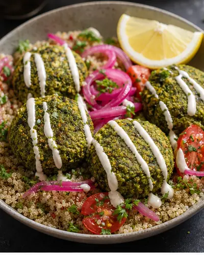 Green Spinach Falafel Bowl