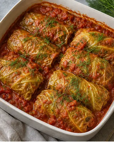 Vegan Stuffed Cabbage Rolls