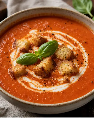 Roasted Tomato + Red Pepper Bisque